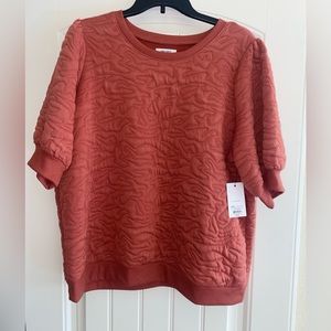 Womens Nine West short sleeve quilted top Sz XXL NWT